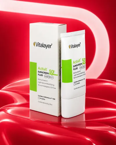 فلوئید ضد آفتاب اکتی ویت ویتالیر SPF50 مناسب پوست چرب و مختلط ۵۰ میلی‌لیتر