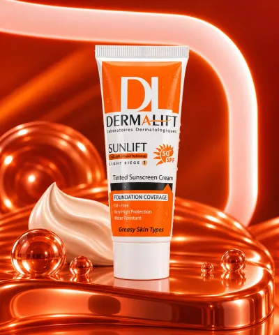 کرم ضد آفتاب پوست چرب SPF50 سان لیفت (بژ روشن) 40ml