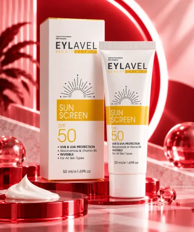 کرم ضدآفتاب ایلاول SPF50 مناسب انواع پوست حجم ۵۰ میلی‌لیتر